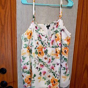 Torrid Floral Butterfly Spaghetti Tank Top